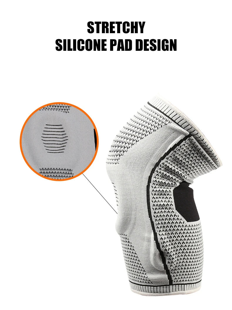 Knieschoner 2025: Nylon-Silicone Outdoor-Sports - Professional Fitness Collection