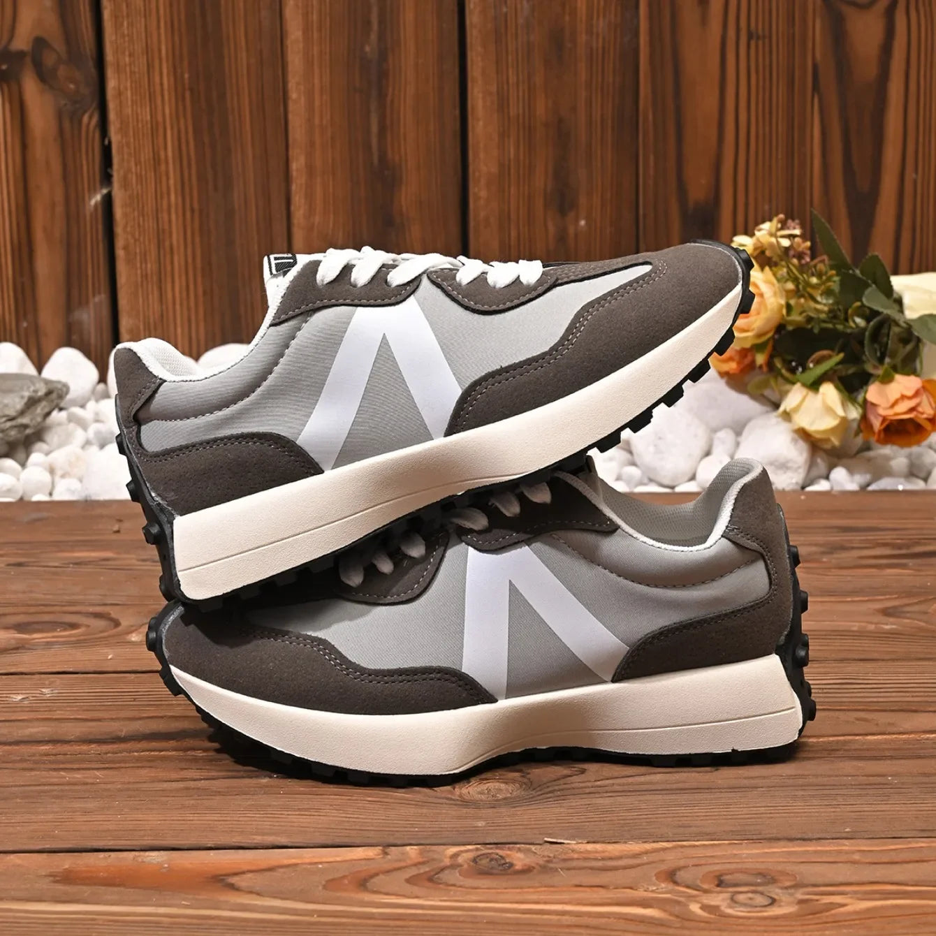 Meilecheng Damen Sneakers Bequem - Rutschfest PU Innensohle