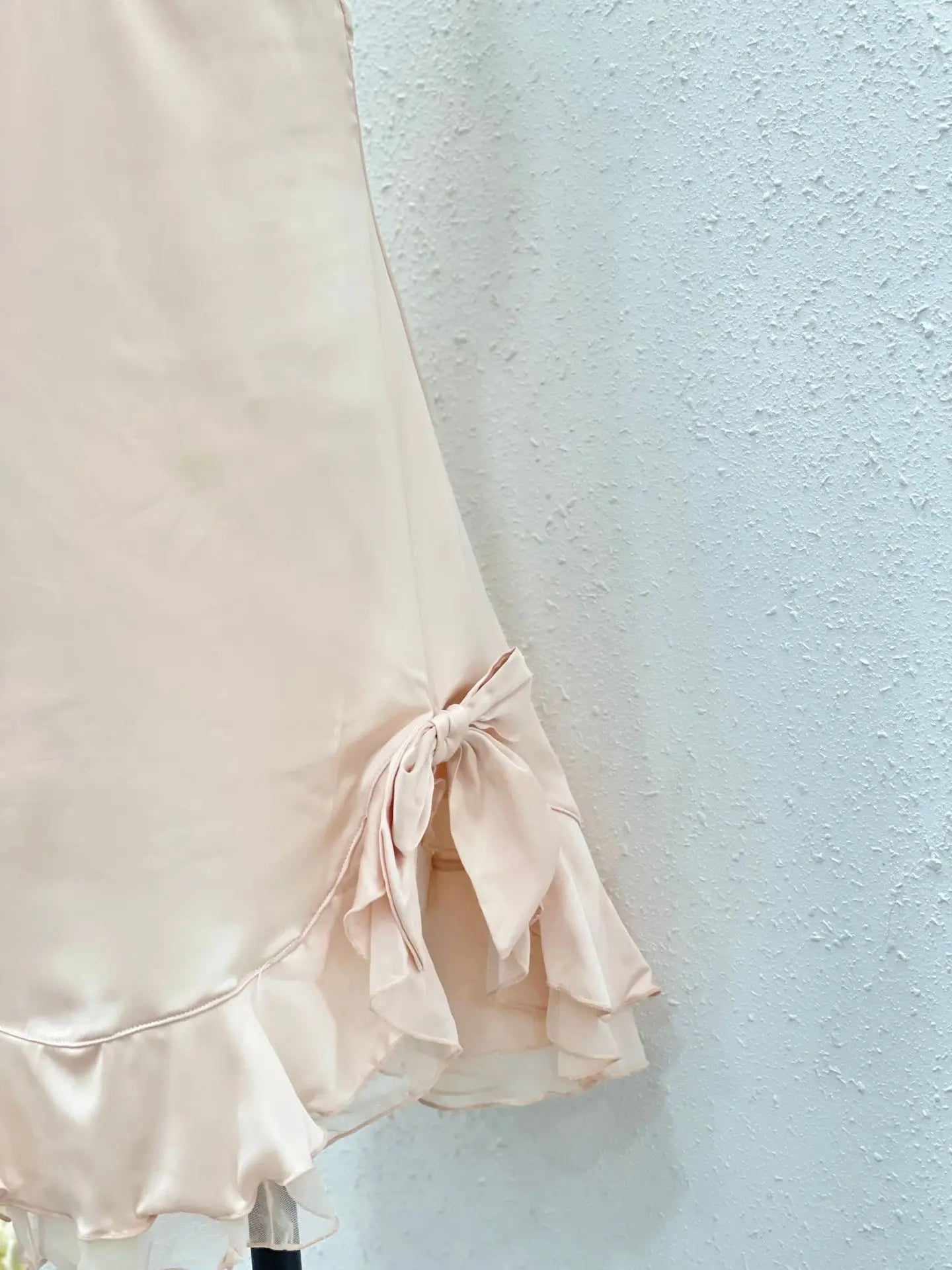 Elegante Schlafdress Elegant Dessous Weiche Eis-Seide Nachthemd Rüschen Swing-Kragen-Nachthemden Babydoll für Frauen