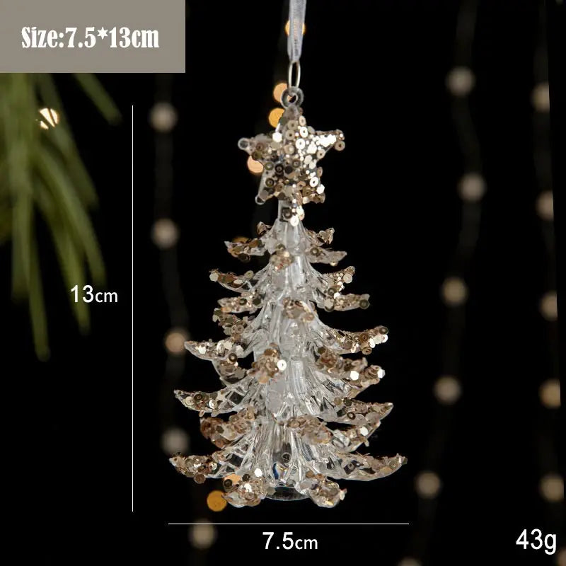 Weihnachtsdekoration, Weihnachtsbaum, Plüsch-Anhänger, Weihnachtsmann, kleine Glocke, Elch, Schneeflocke, Schleife, Stern, Glückstüte, Zuckerstangen-Anhänger