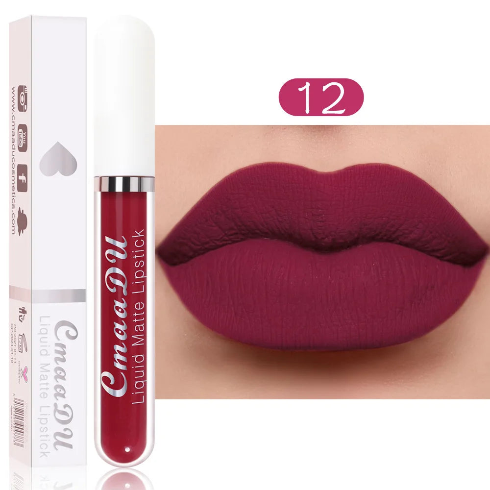 Liquid Matte Lippenstift 2025 - Wasserfest Langanhaltend Make-up Frauen - Kosmetik Koreanisch Makeup Beauty Lip Gloss Tint Fleck