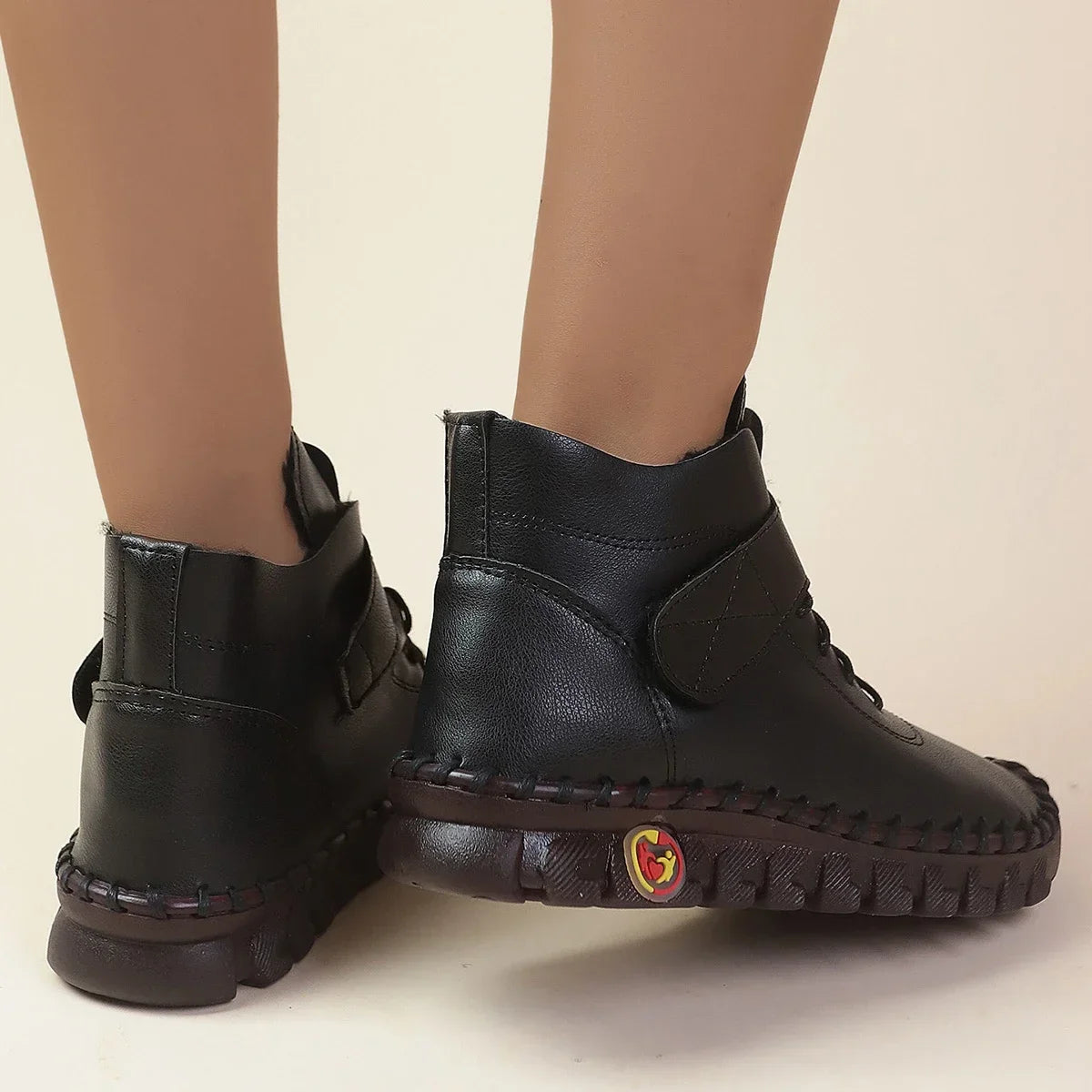 Ghete de iarnă cu căptușeală de blană Maogu - Mărimi 36-41 Impermeabile Toc până la gleznă 1-3 cm