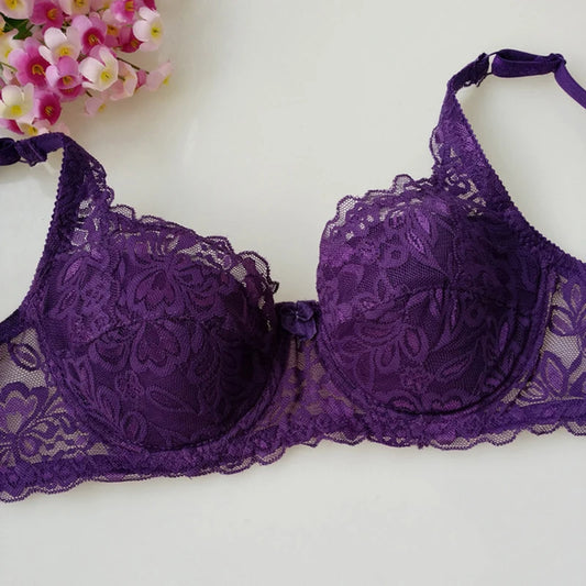 Damen Sommer BH 2025 - Dünner Push-Up Spitzen BH atmungsaktiv & komfortabel
