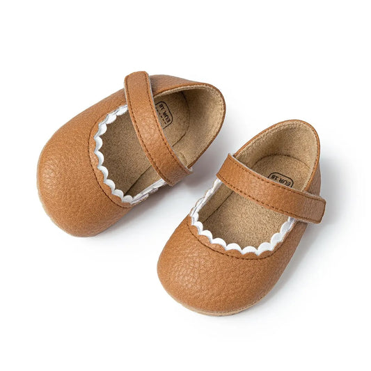 Frühling Herbst Baby Mädchen Prinzessin Schuhe 2025 - Rutschfeste Gummisohle Erste Laufschuhe - Komfortable Kleinkind Ballett Pantoletten
