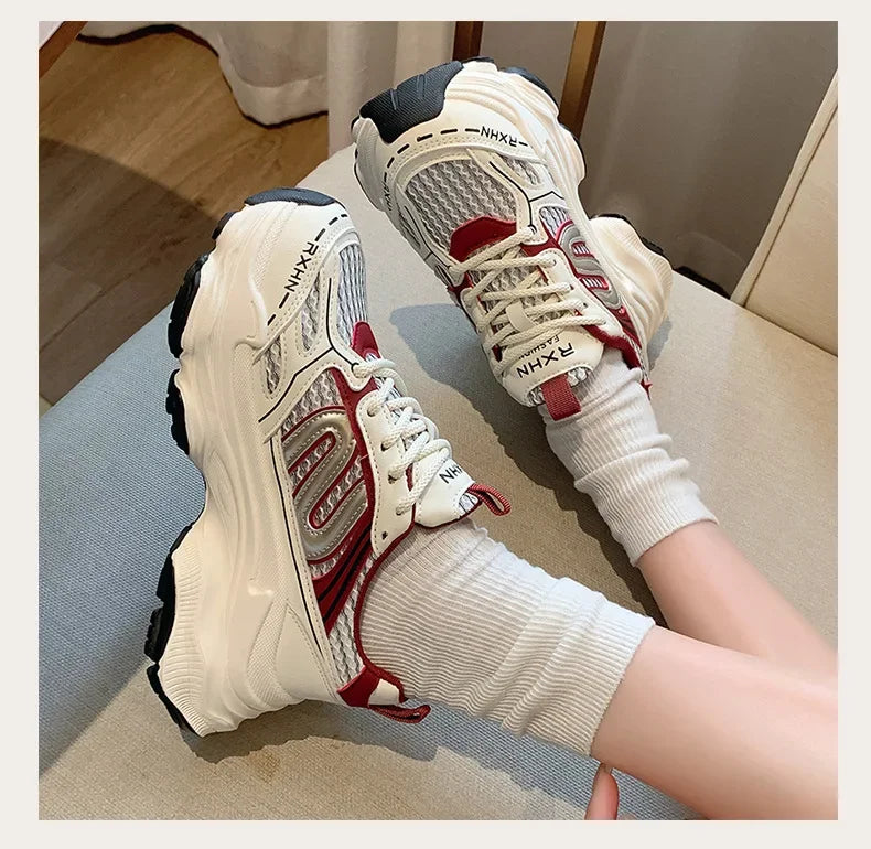 YBQJOO Sneaker Atmungsaktiv - Größe 36-41 Sohle Gummi