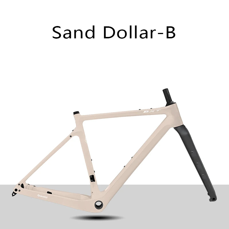 BXT Carbon Gravel Bike Frame Fully Hidden Cable Carbon Frame Fork Thru Axle Gravel Disc Brake Carbon MTB Road Bicycle Frame 27.5