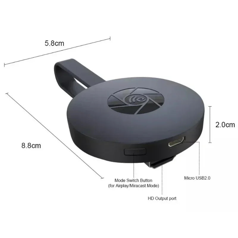 VIKEFON 1080P Miracast Dongle - HDMI USB C WLAN Portable