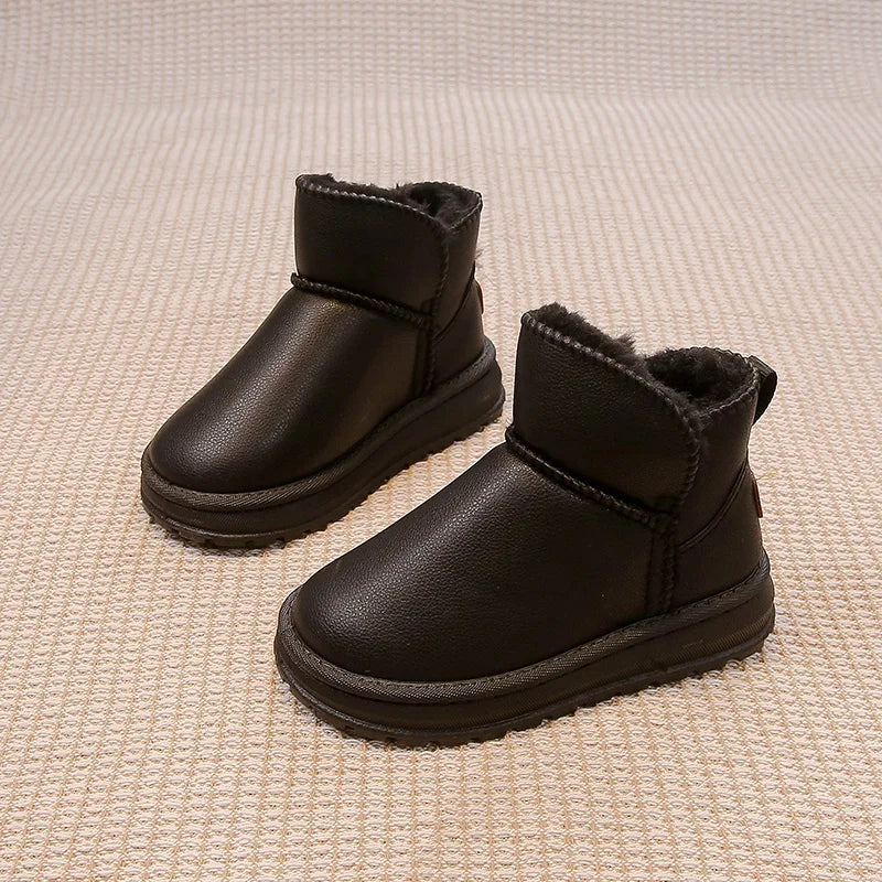 Kinder-Schneestiefel für Jungen und Mädchen, modisch, 2025, Herbst und Winter, warm, dick, Plüsch, Stiefeletten, rutschfest, Kinderstiefel, klassisches Gummi