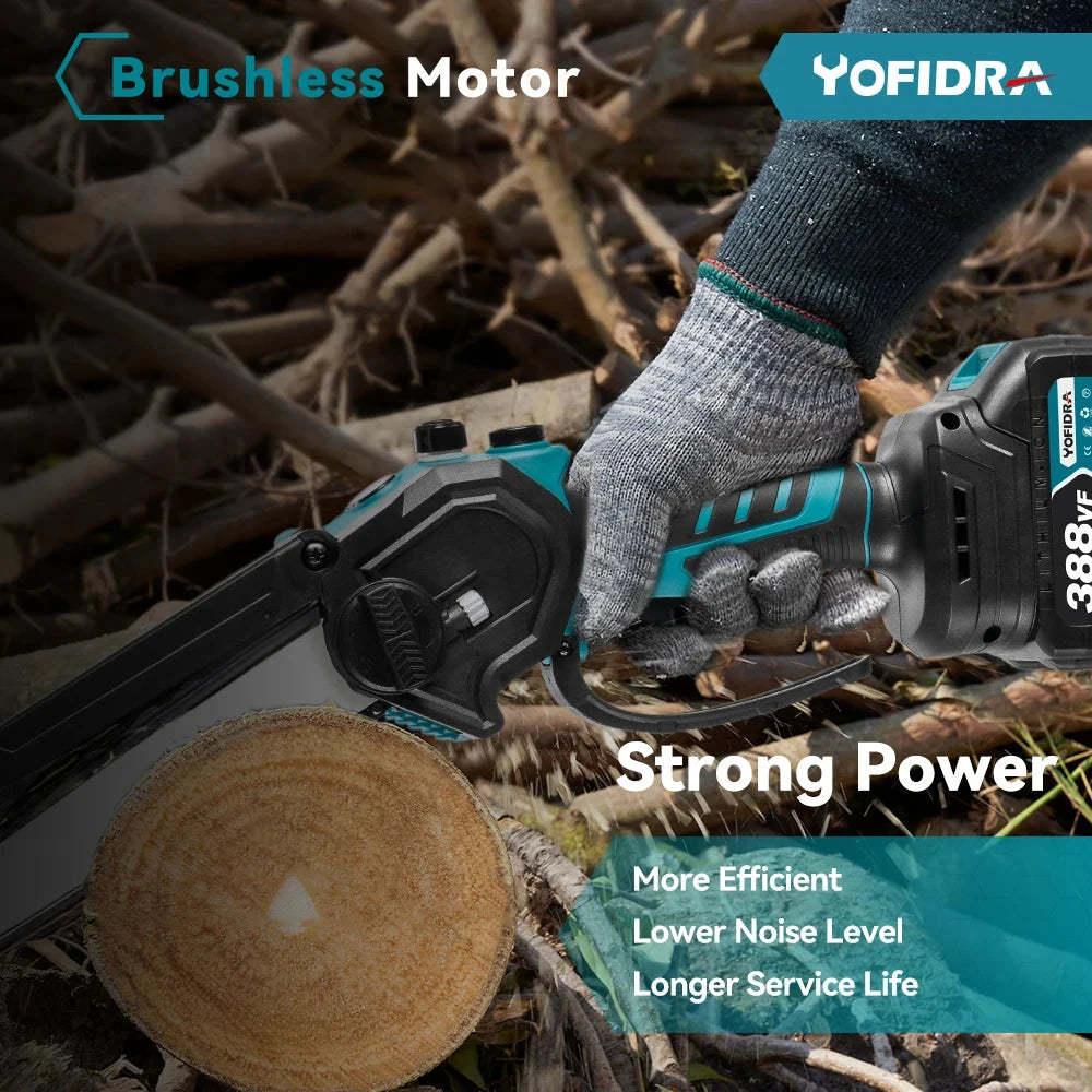 YOFIDRA Kettensäge Bürstenlose - 18V 15000mAh 20,3 cm by Golden Bridge Store