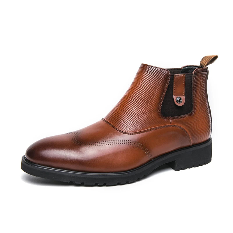 Golden Sapling Chelsea Boots Slip On - Knöchelhoch, EU Größe 42, Flacher Absatz Bequem