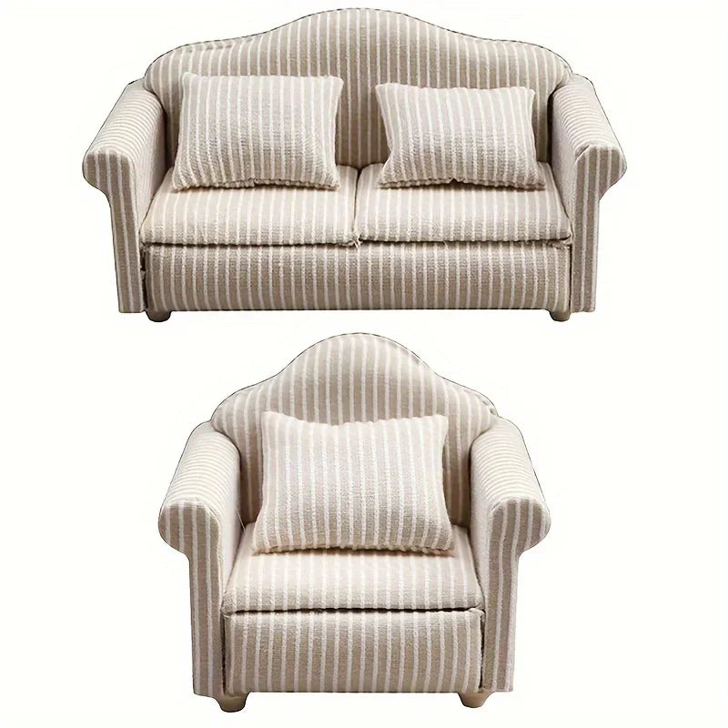 Guangdong Choice Mini Sofa DIY - PVC Weiß Beige Mit Kissen
