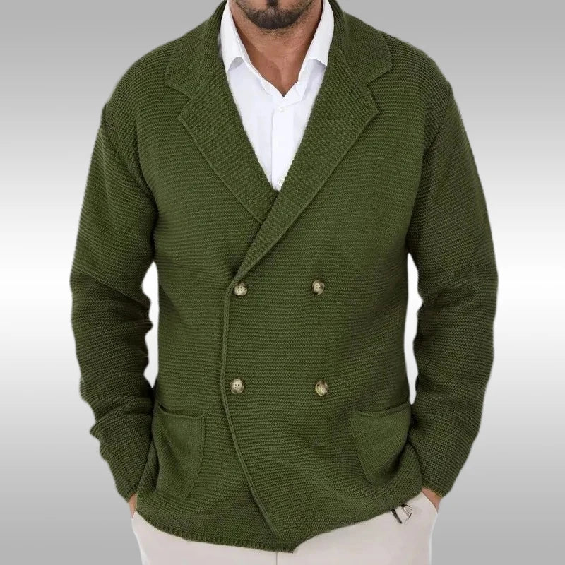 TIKALIACN Cardigan Spitz-Revers - Leicht Polyester, Doppelreihiger Verschluss, Größe M-XL