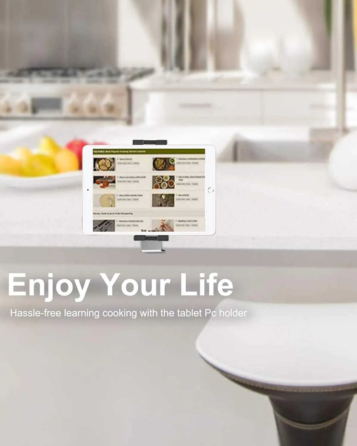 YNMIWEIM Kitc Küchen-Tablet-Halter - 4,7–13 Zoll, 4 cm