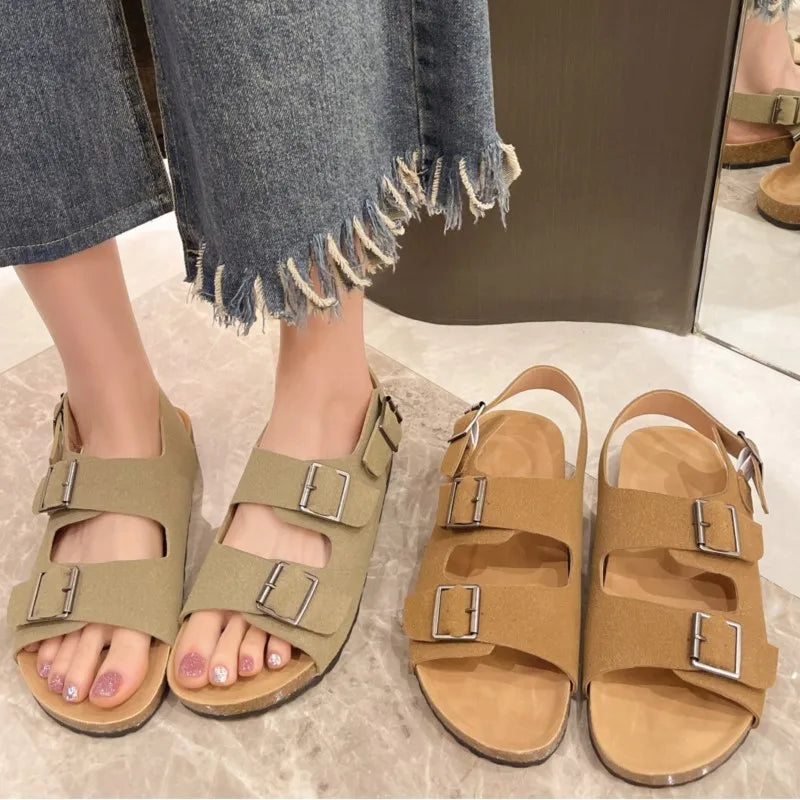 Damen-Vintage-Sandalen 2025: Anti-Slip Matte Platform Beach Casual - Retro-Charme Größe 36-42