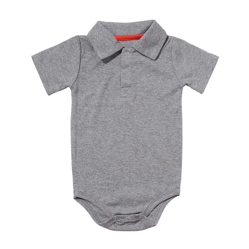 Sommer-Baby-Jungen-Mädchen-Romper Turn-down-Kragen-Neugeborenes-Baumwoll-Kleidung-Jumpsuit-für-0-2Y-Toddlers-Bebe-Outfits