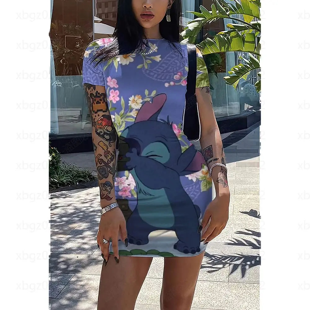 Women's Dress Elegant Dresses for Women 2024 Party Fashion High Quality Print Slim Fit Stitch Chic and Elegant Evening Dress Top