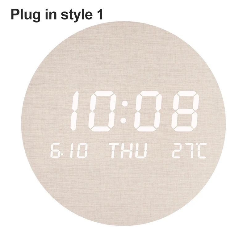 Kreativ Digital Wanduhr Einfach Großer Bildschirm Hängend Dual Zweck Uhr Temp Datum Woche Anzeige Stumm Uhr Indoor Wand Dekor