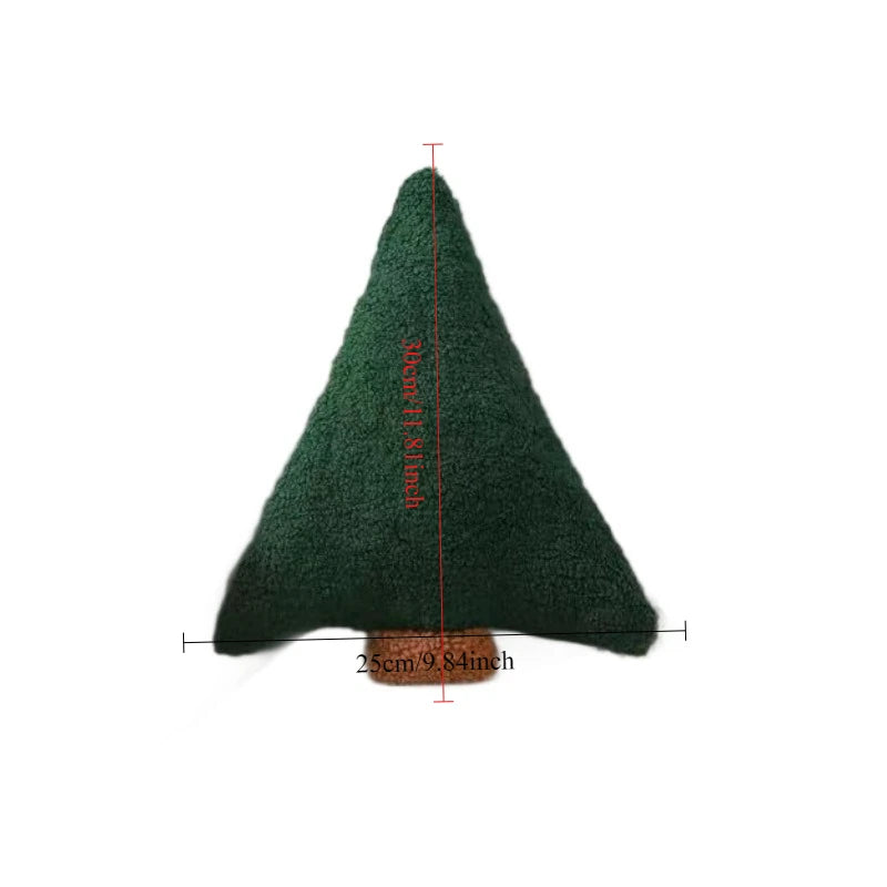 1pc Christmas Tree Pillow Cushion Pillow PP cotton Christmas Tree Pillow Ornament home Decoration Christmas gift 30x25cm