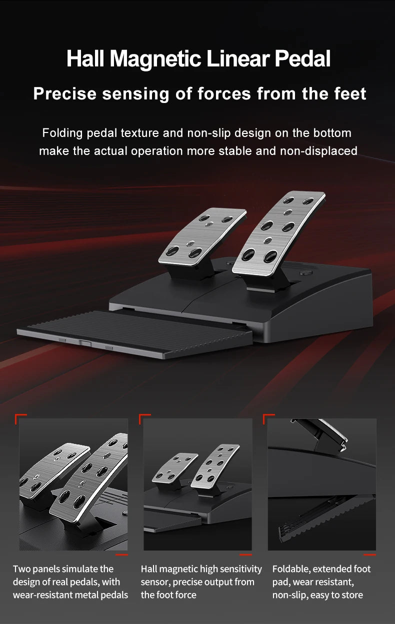 Gaming-Lenkrad 2025: PXN V900 GEN2 Driving Simulator 270°/900° Rotation - Racing Wheel mit Pedal Set für PC Switch PS4 Xbox Collection