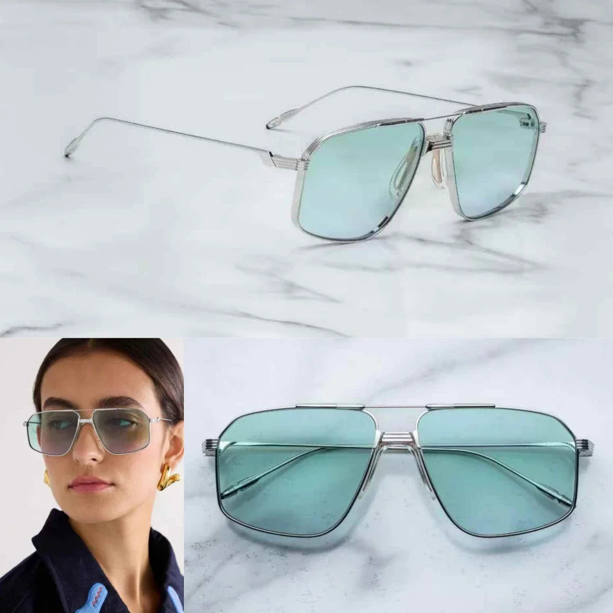 Jacques Marie Mage Jagger ultralight titanium square style sunglasses