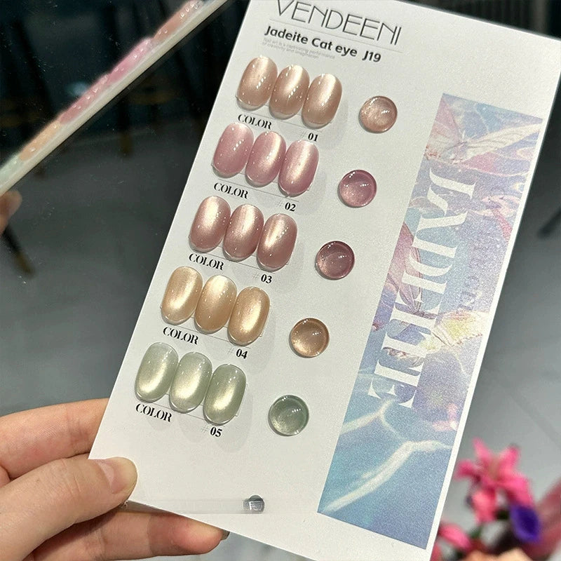 For Manicure Cat Eye Magnetgel - 5er Set 15ml UV Glitzer