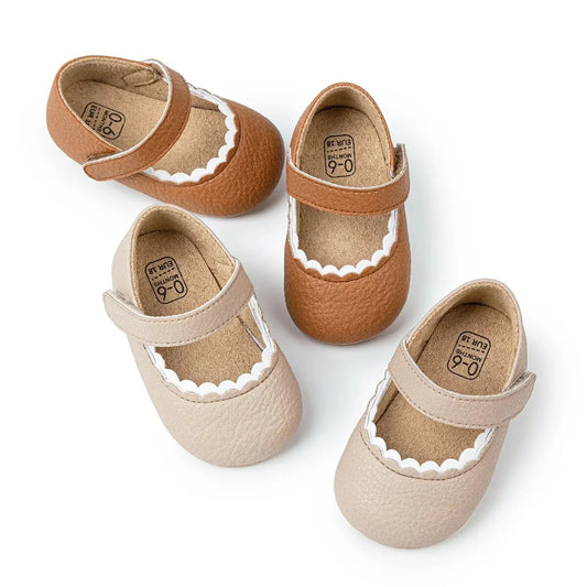 Frühling Herbst Baby Mädchen Prinzessin Schuhe 2025 - Rutschfeste Gummisohle Erste Laufschuhe - Komfortable Kleinkind Ballett Pantoletten