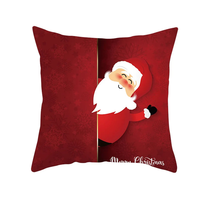 Christmas Pillow Case Christmas Santa Claus Elk Pillow Case Cover Merry Christmas Decorative Pillowcases Party Pillow Case