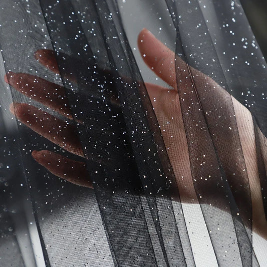TüllPro Glitzer-Tüll - Chiffon Polyester 160cm Reißfest