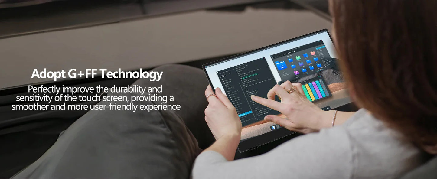 UPERFECT 15,6 Zoll Touch Monitor - Aufl. 1920x1080, 300 CD/M2, 60 Hz