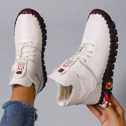 Ghete de iarnă cu căptușeală de blană Maogu - Mărimi 36-41 Impermeabile Toc până la gleznă 1-3 cm