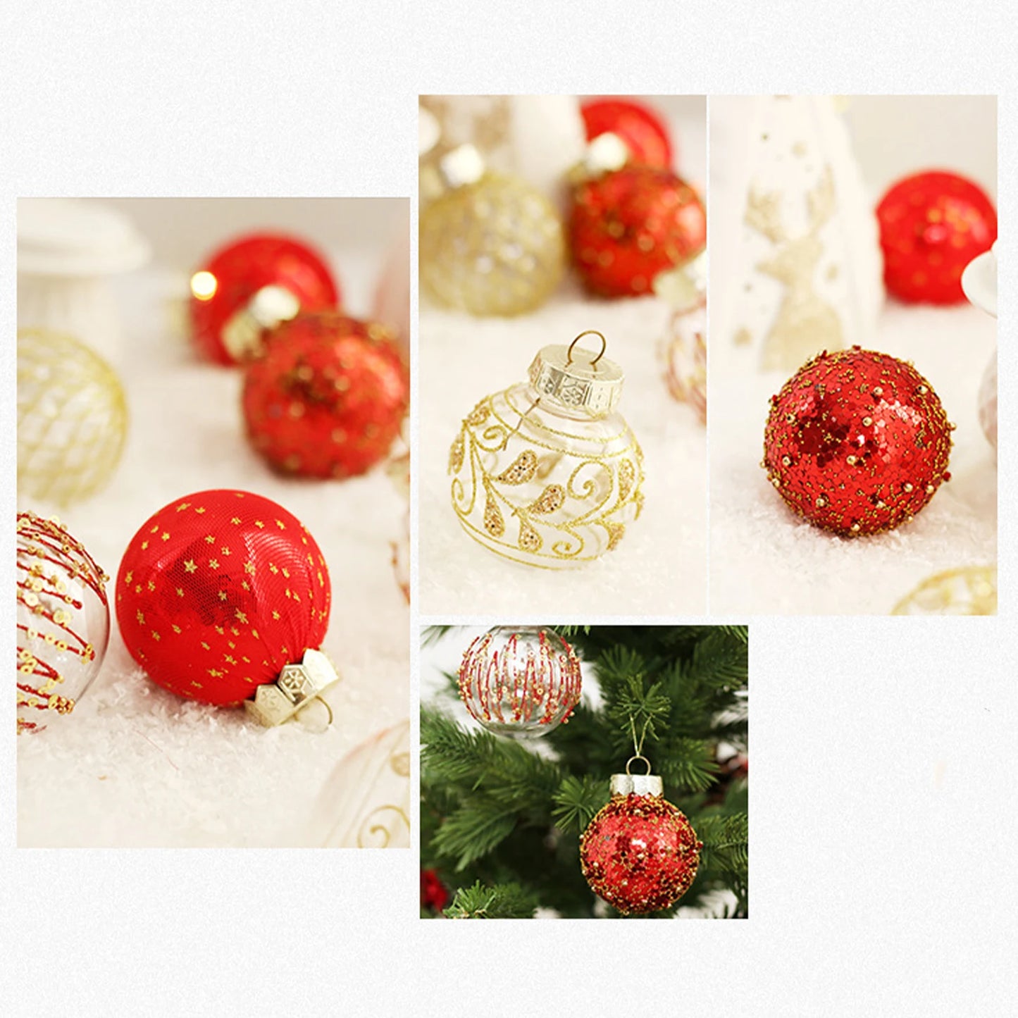 LichtKugel 220902LW01 Transparent - Christbaumkugeln 25 Stück, Ø4 cm