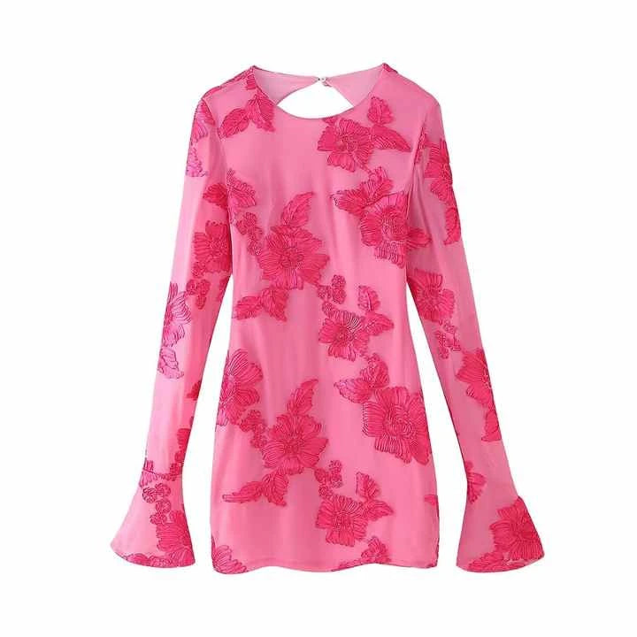 Tossy Rückenfrei Mode Bedruckt Mini Kleid Weiblich Luxus Elegant Patchwork Bandage Party Kleid Kleidung Rüschen Frauen Mini Kleid