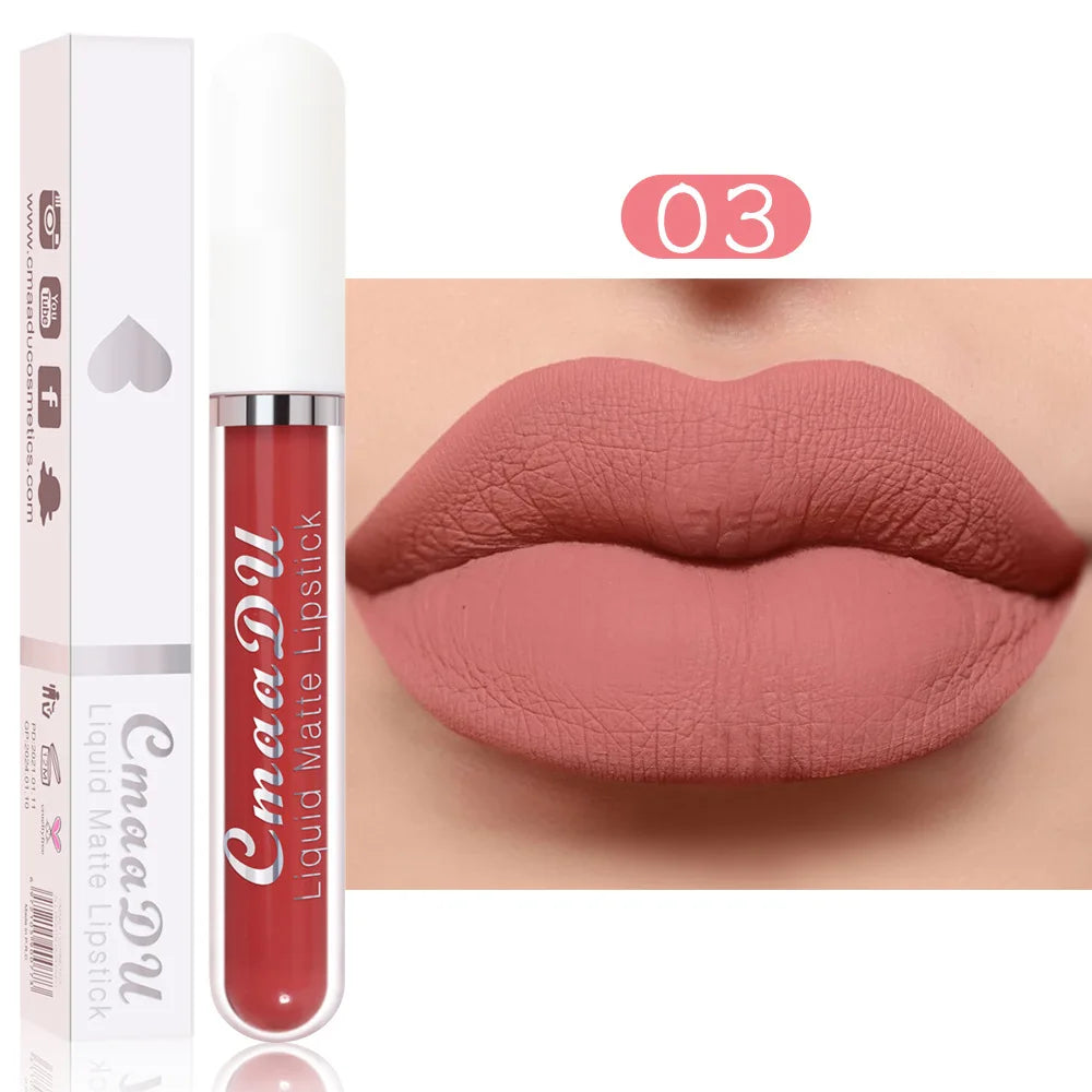 Liquid Matte Lippenstift 2025 - Wasserfest Langanhaltend Make-up Frauen - Kosmetik Koreanisch Makeup Beauty Lip Gloss Tint Fleck