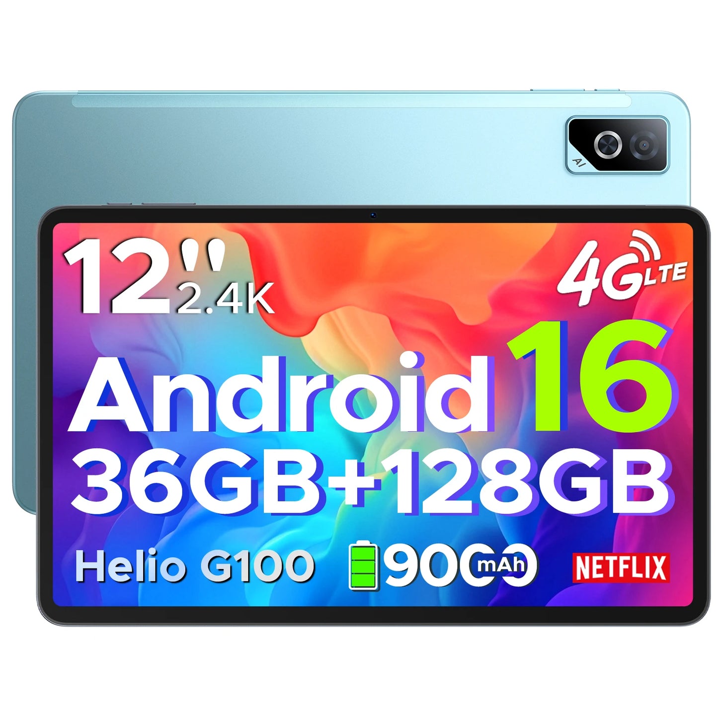 DOOGEE Tab G6 Pro Ultra Dünnes Metallgehäuse - 9000mAh, 8GB Ram, 128GB ROM