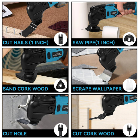 Multifunktionswerkzeug 2025: 6-Gang Brushless Oscillating - Electric Saw Cutting Polishing Makita 18V Collection