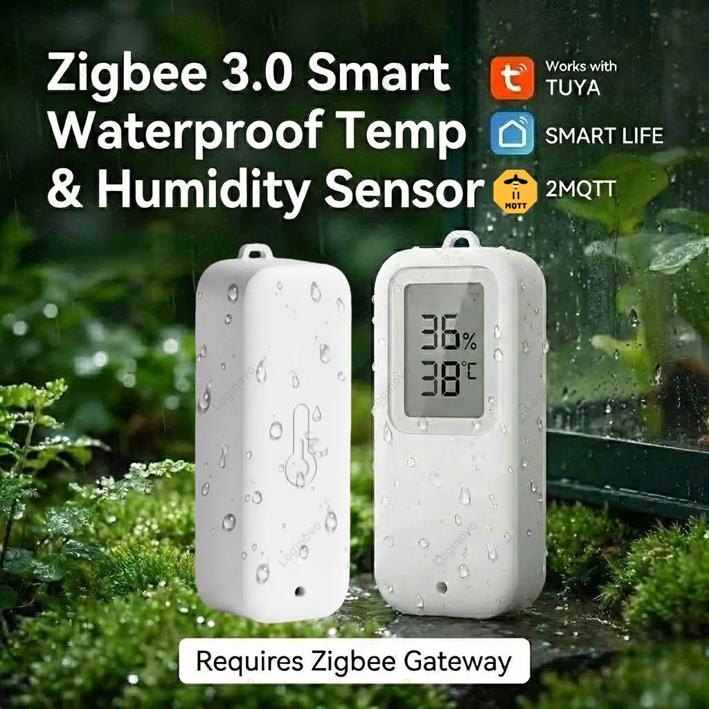 Forubest Zigbee Temperatur-Feuchtigkeitsensor IP65 - LCD LR03