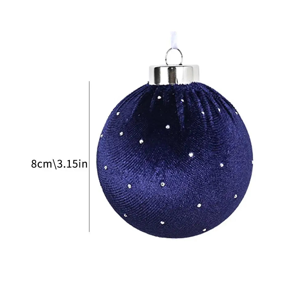 9Pcs Velvet Balls Flocked Grün - Durchmesser 80 mm, 9 Stück, Bruchsicher