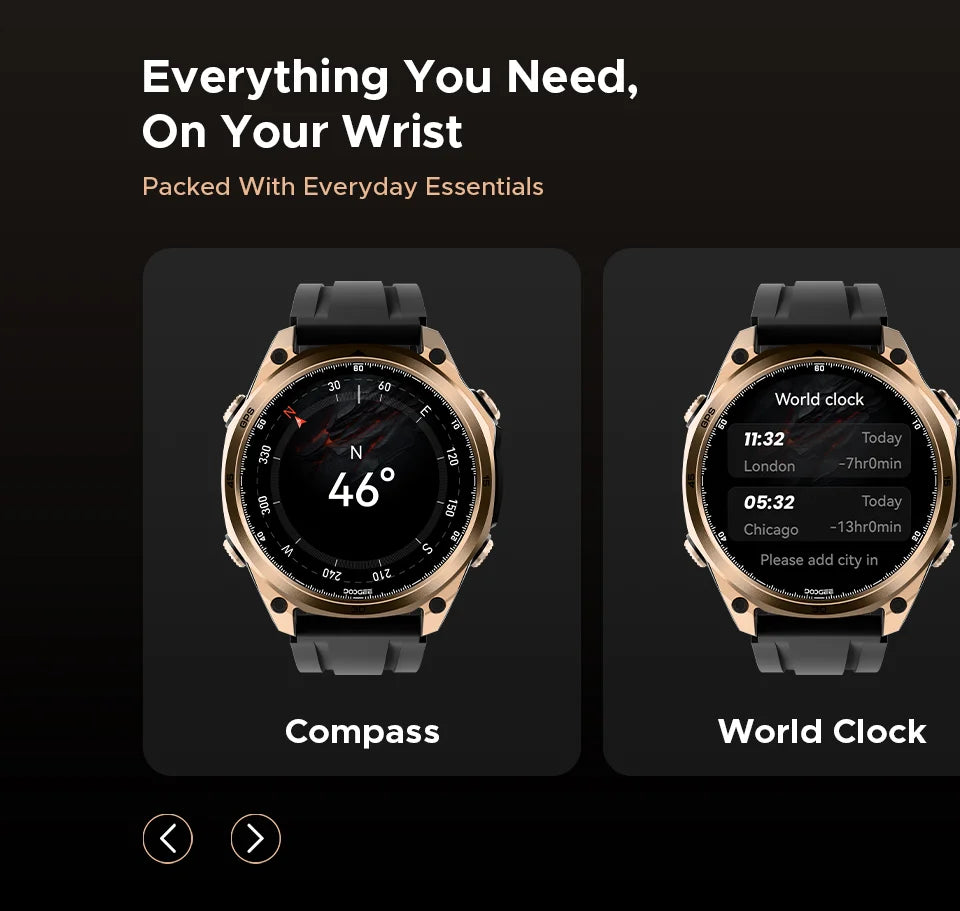 DOOGEE Anywise W1 AMOLED - Akkulaufzeit 18 Tage, Bluetooth 5.3, 1,43 Zoll