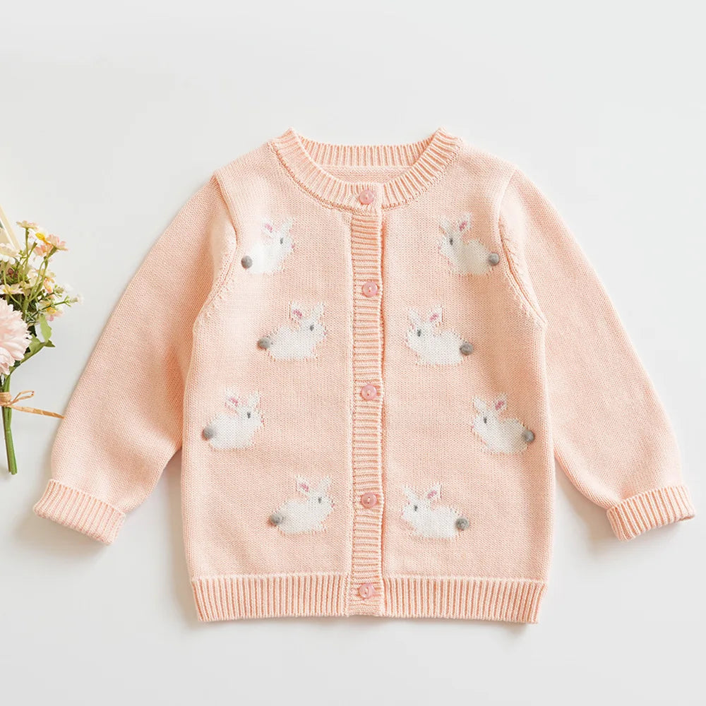 Deer jonmi Gestrickter Pilz-Pullover - Baumwolle Vollärmel