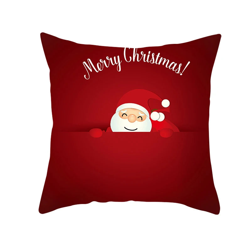 Christmas Pillow Case Christmas Santa Claus Elk Pillow Case Cover Merry Christmas Decorative Pillowcases Party Pillow Case