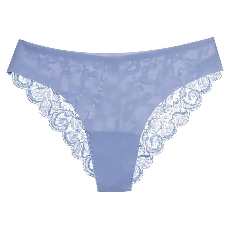 TrowBridge 3PCS Women's Panties Set Sweet Lace Underwear Soft Silk Satin Lingerie French Romantic Woman Briefs Female elegant Panty