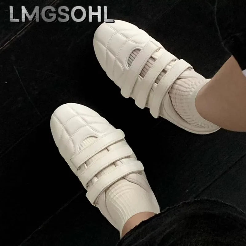 Women Loafers Shoes Fashion Retro Sandals Flats Elegant Woman Summer Shoes 2025 Trend Designer Shallow Cozy Lolita Zapatos Mujer