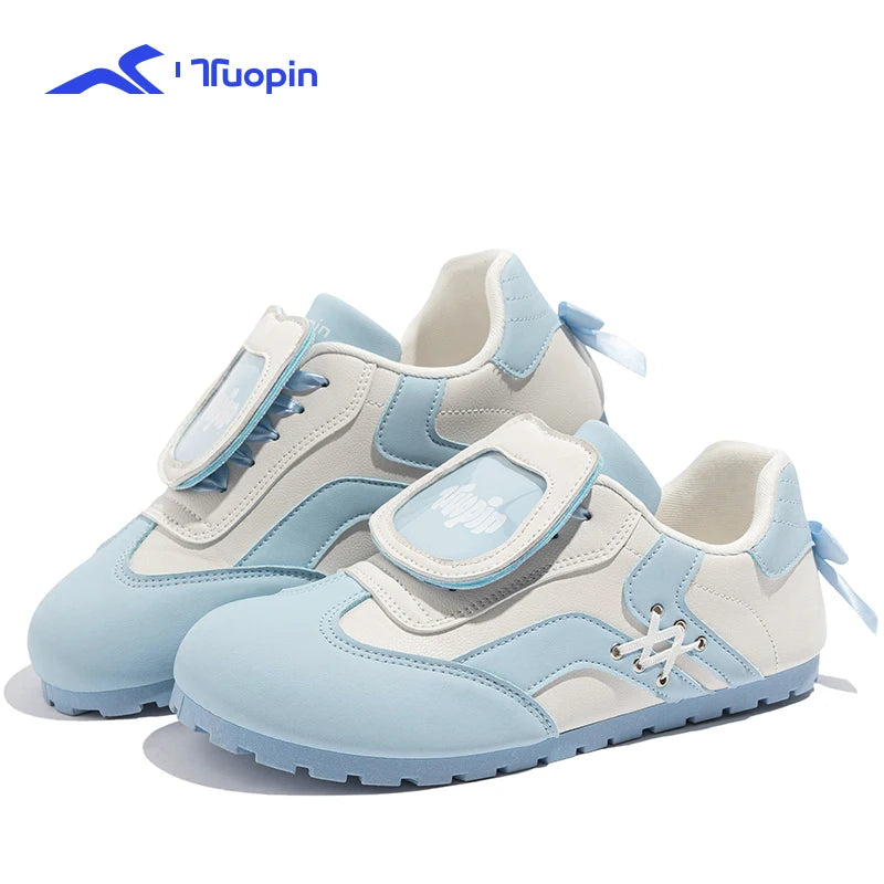 Damen Blaue Schuhe 2025 - Schleife Comic Stil Sneakers - 1cm Flache Schuhe Süße Casual Lolita Stil