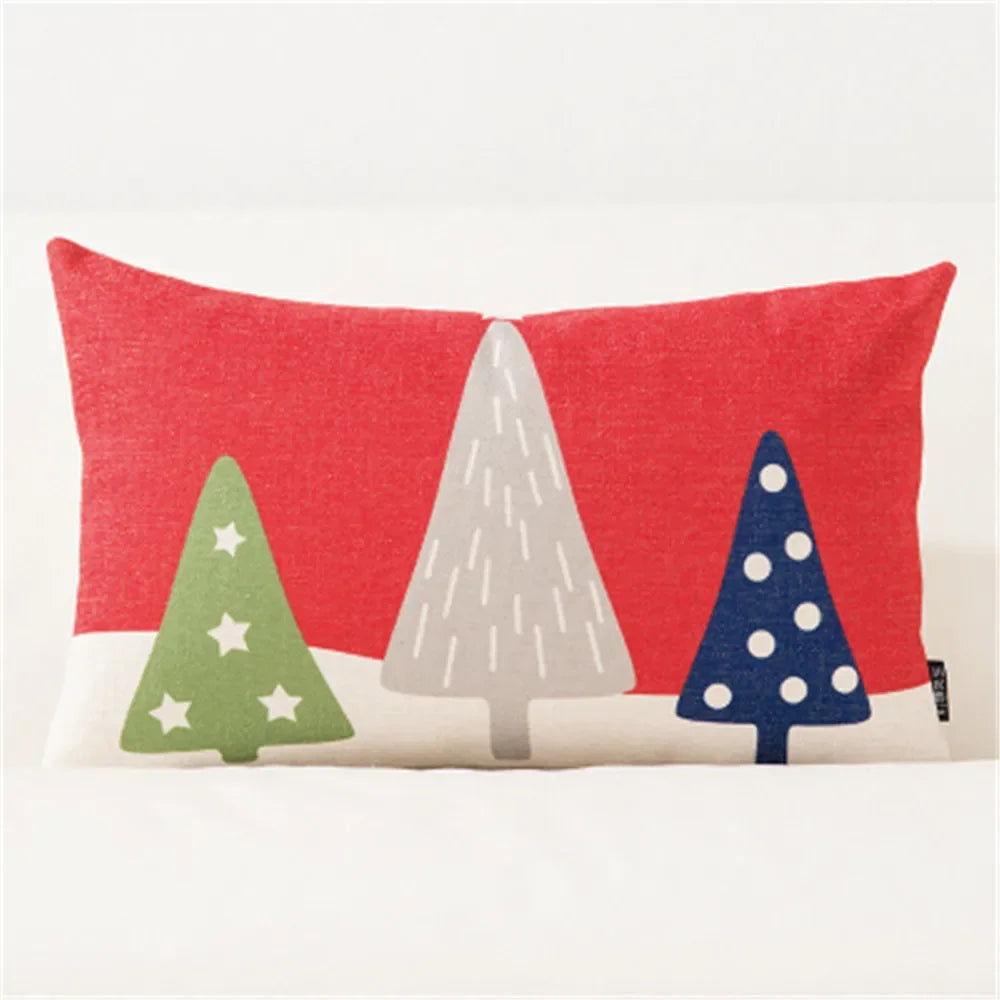 Christmas Decorations for Home Pillow Cover Decoratives Polyester Merry Christmas Snowman Snowflake Deer Pillow Cushion Cover