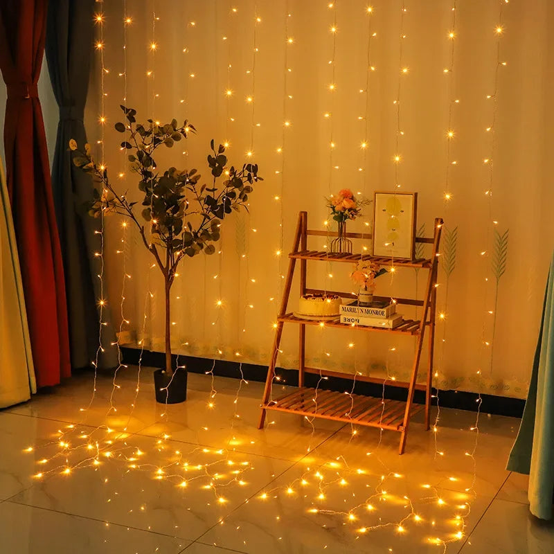 FEICAN Fairy LED Curtain Lights - USB Fernbedienung Wasserdicht