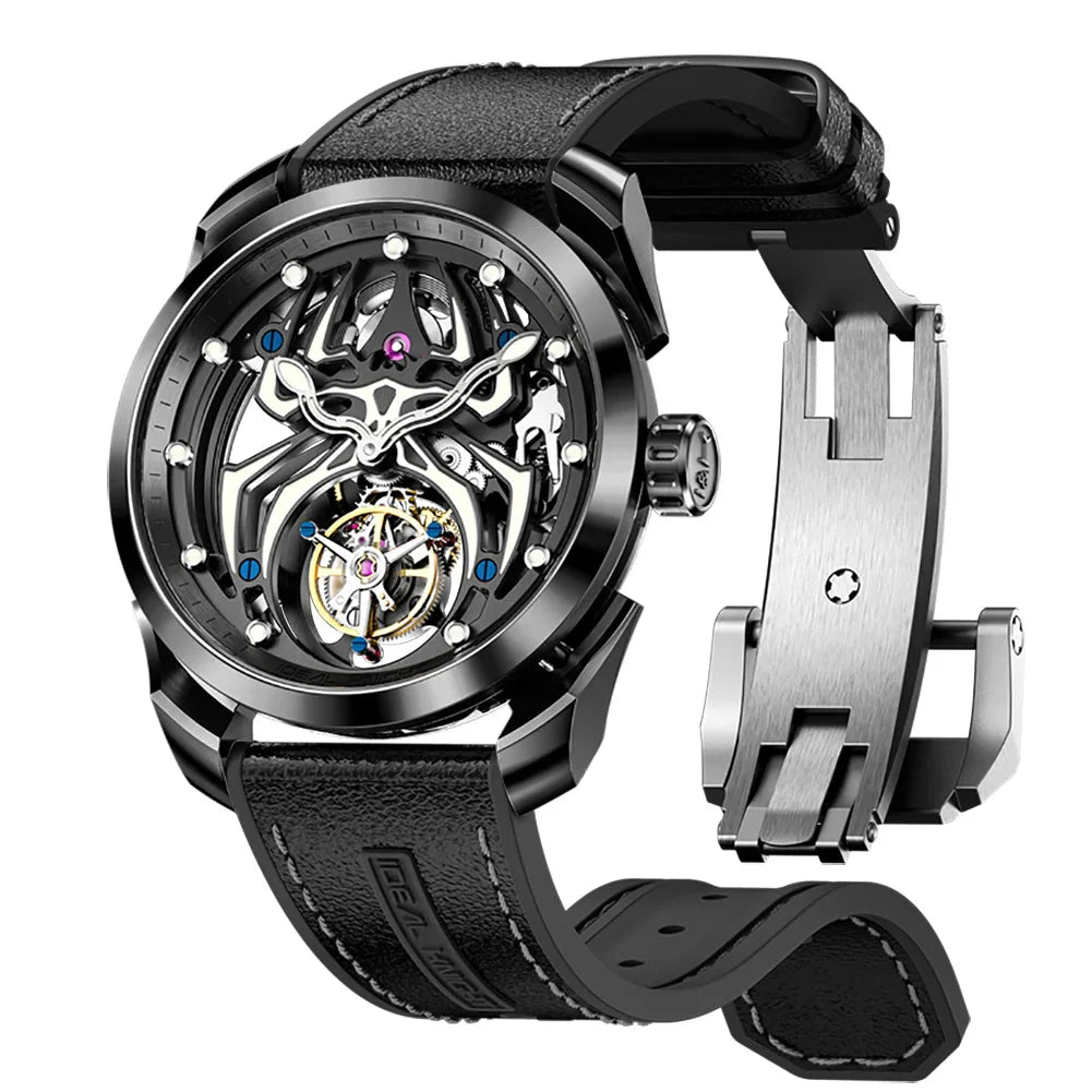 IDEAL KNIGHT automatic tourbillon skeleton flywheel luxury mechanical watch