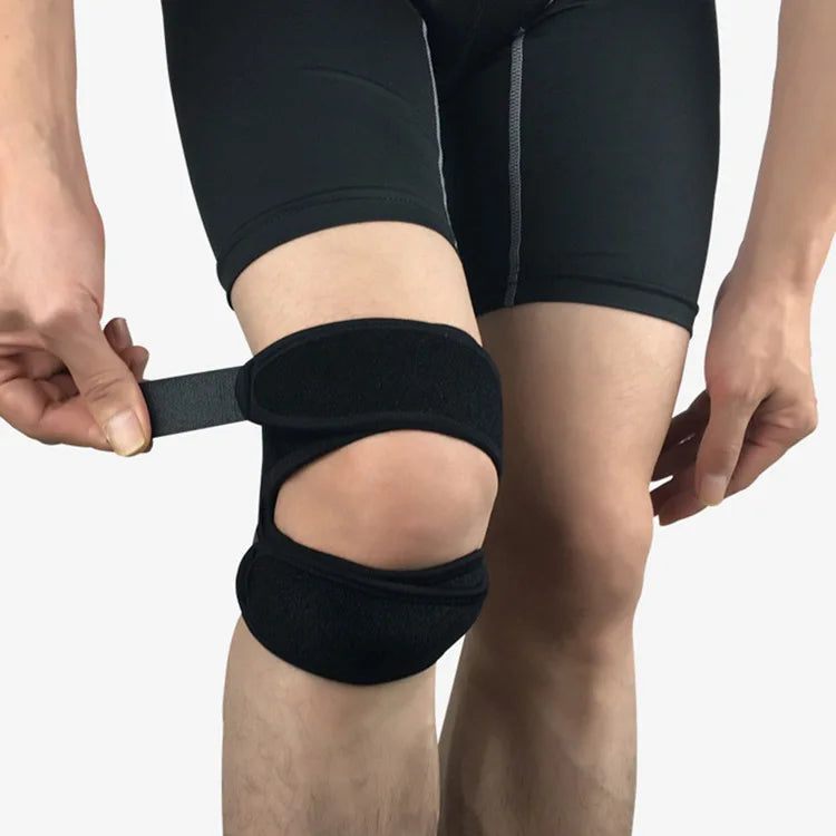 Kniestütze 2025: 1PC Sports Knee Support Double Patella Belt - Elastic Bandage Sport Knee Pads Protector Band Soccer Basketball Open Knee Brace Collection