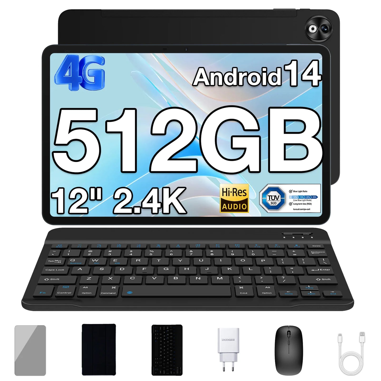 DOOGEE T40 Pro Ultradünn - 8GB 512GB Speicher 10800mAh 12Zoll