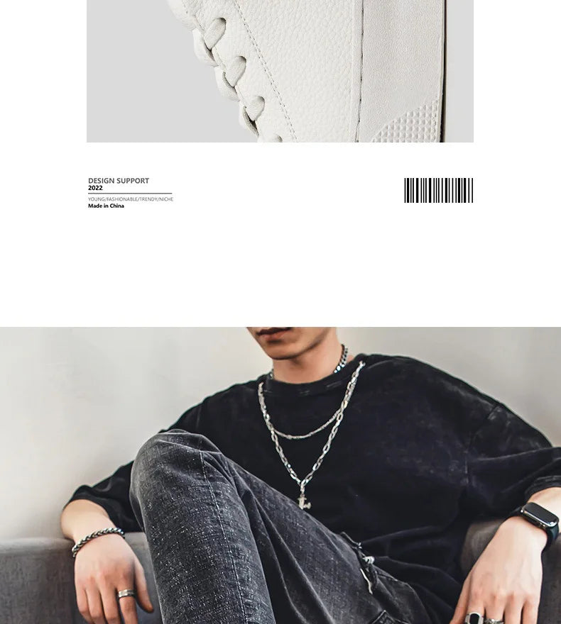 White Sneakers for Men 2024 Spring Fashion Casual Lace Up Round Toe Flat mens Running Sport Shoes Zapatillas Deportivas Hombre