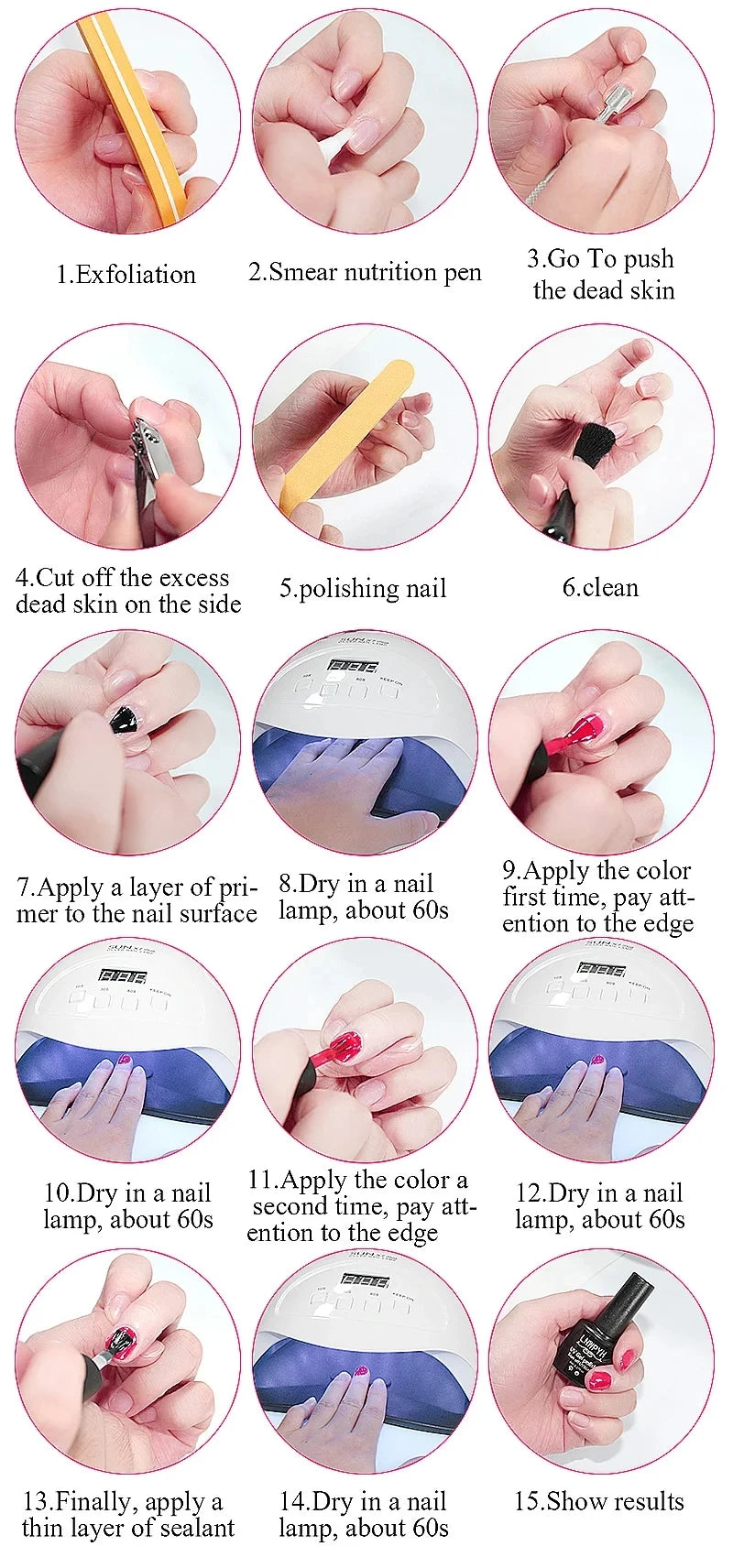 LNWPYH ZYD27 Klarer Gel Top Und Base Coat - 8ml x4 Set